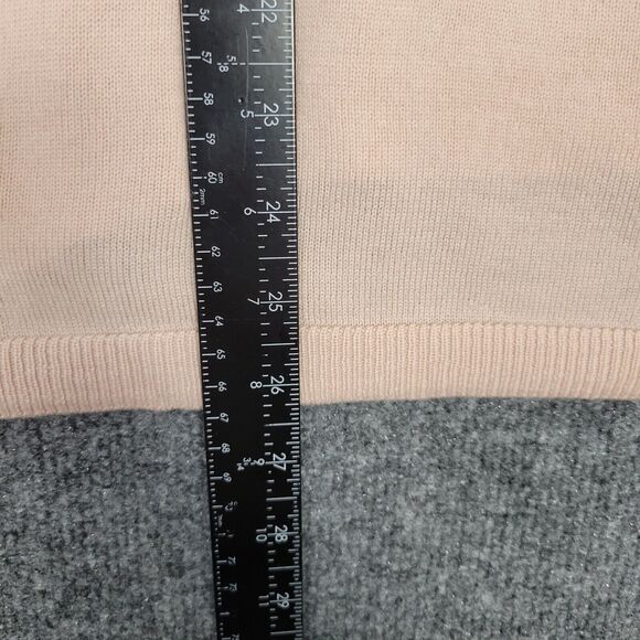ANN TAYLOR Pink 100% Merino Wool Long Sleeve Turtleneck Sweater SIZE LARGE - Picture 4 of 10